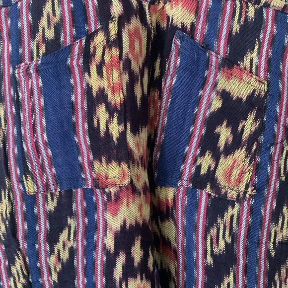 Kids Boho Overalls One Size Multi Color 100%Cotton NWT Super Cute Roll Up Leg - Picture 3 of 16